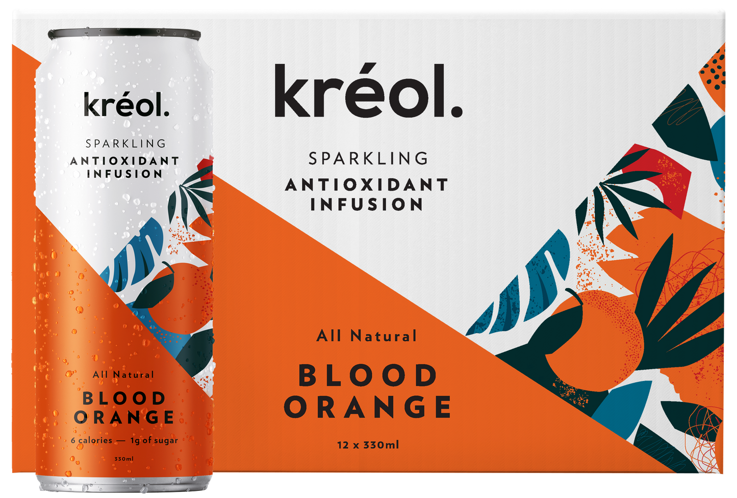 Kreol Sparkling Real Fruit Infusion Blood Orange 330ml