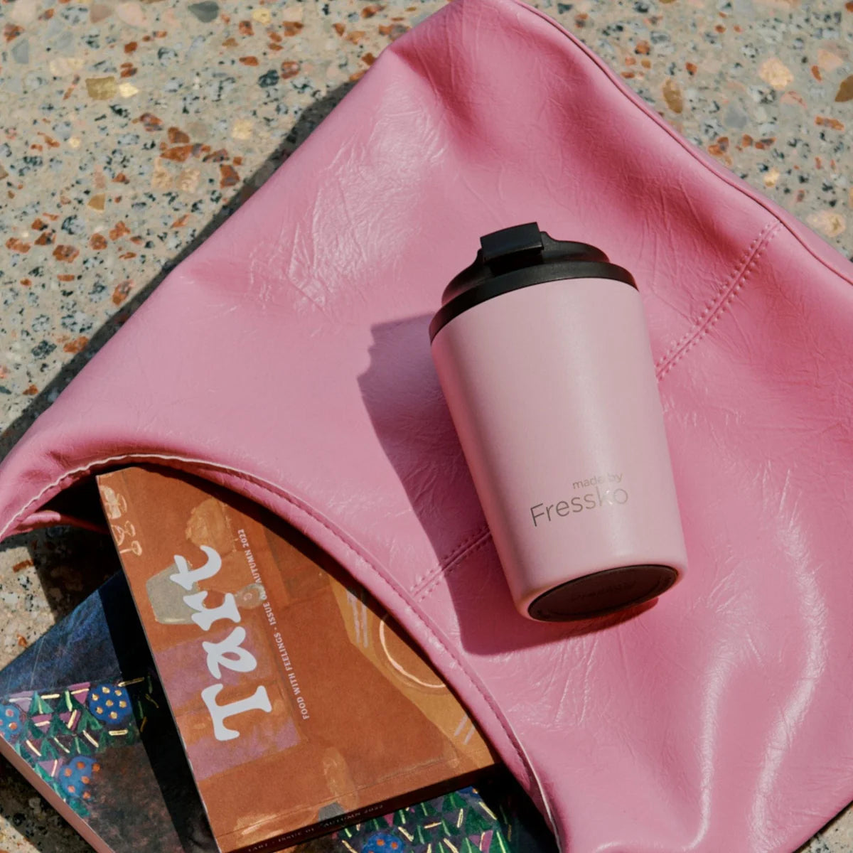 Fressko Bino Reusable Coffee Cup 230mL - Ceramic Lined Floss