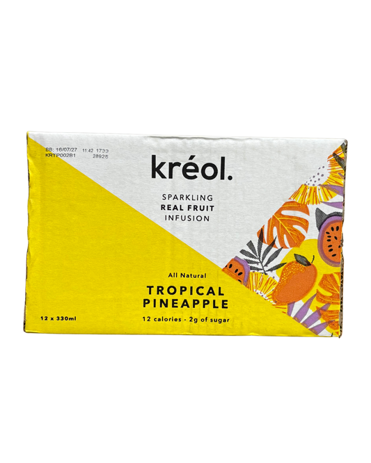 Kreol Sparkling Real Fruit Infusion Tropical Pineapple 330ml