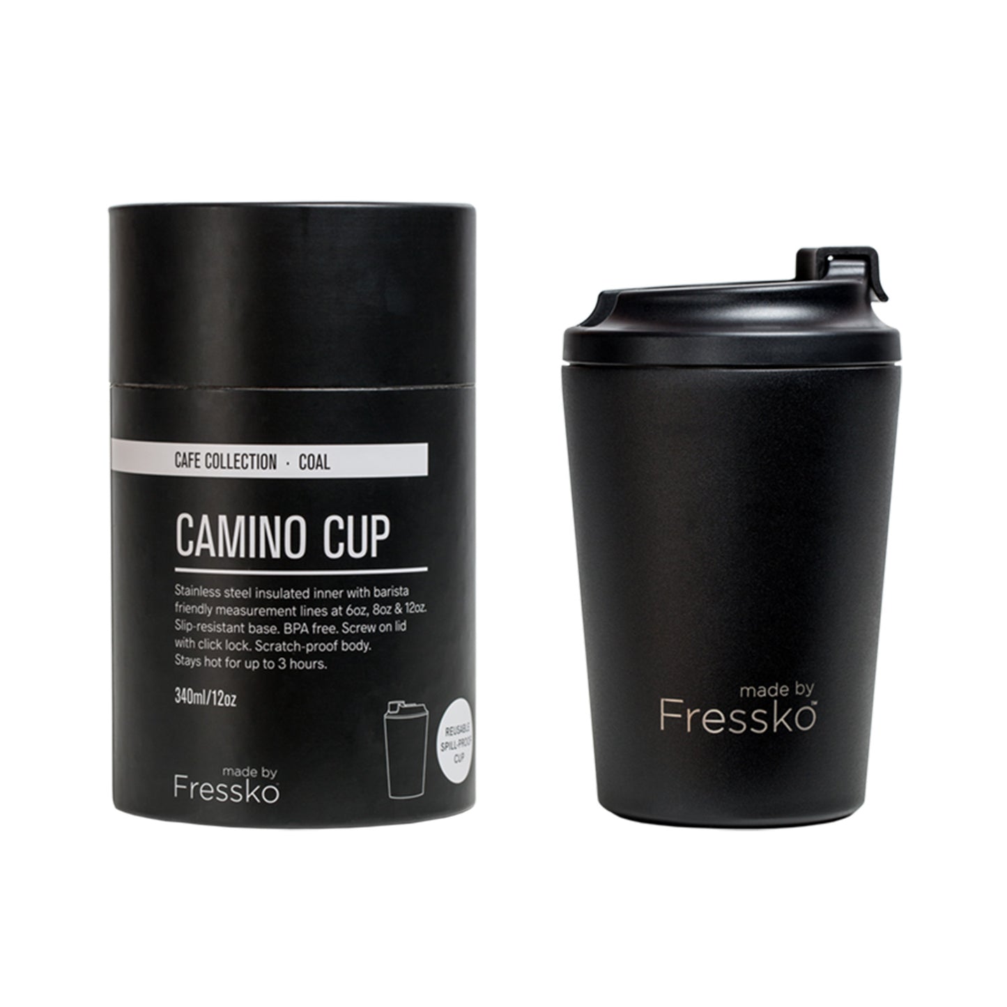 Fressko Camino Coffee Cup 340ml Coal