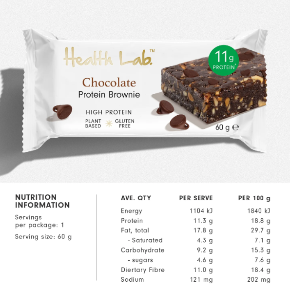 Health Lab Protein Slice Chocolate Brownie 60g