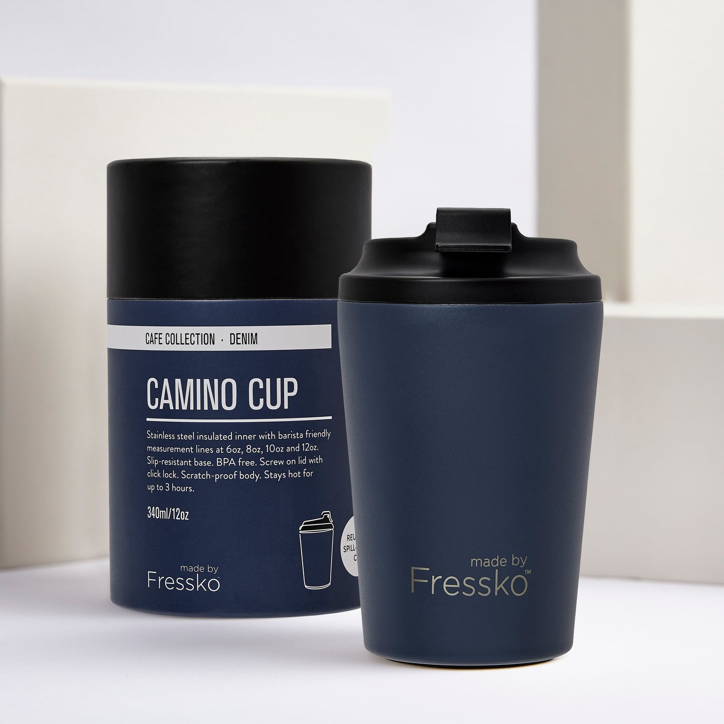 Fressko Camino Coffee Cup 340ml Denim