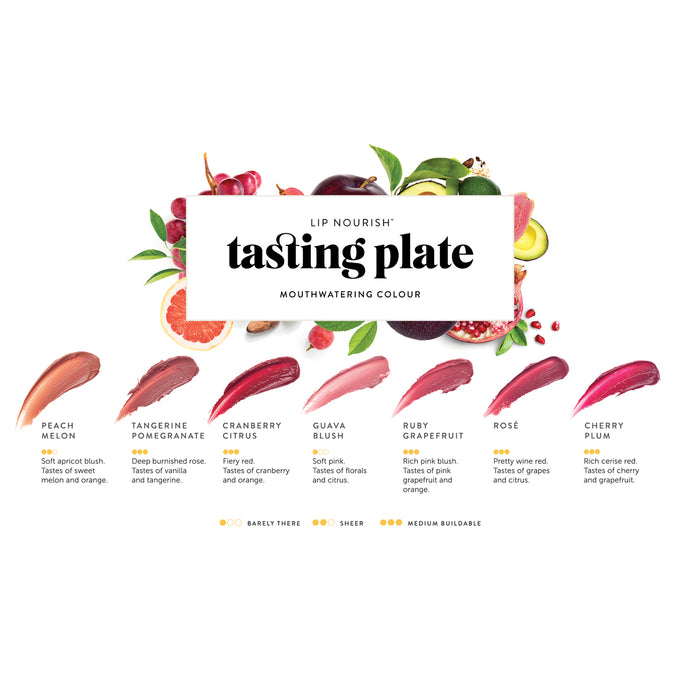 Lip Nourish Tasting Plate - Mouthwatering Colour | 7 Shades