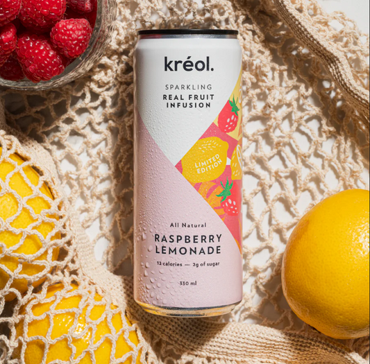 Kreol Sparkling Real Fruit Infusion Raspberry Lemonade 330ml