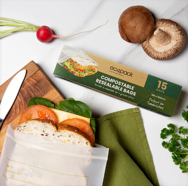 Compostable Resealable Sandwich Bags