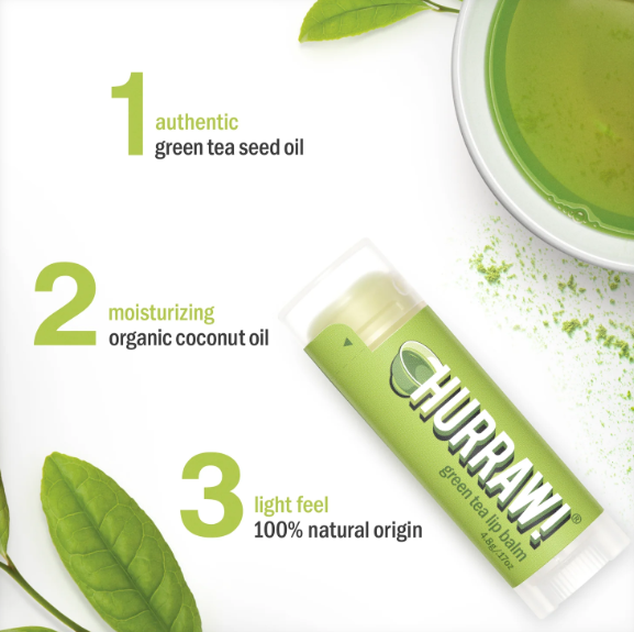 Hurraw! Lip Balm Green Tea 4.3g