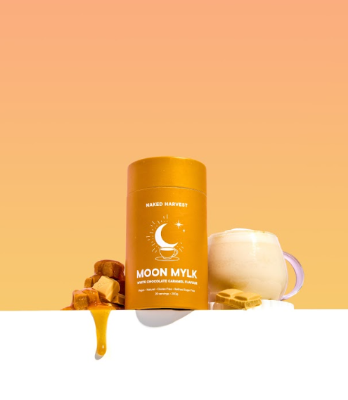 Nu Harvest Moon Mylk White Choc Caramel Swirl 200g