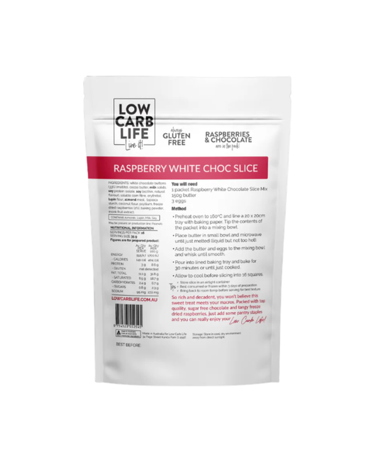 Low Carb Life Slice - Raspberry White Chocolate