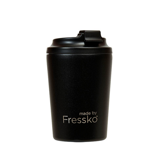 Fressko Bino Reusable Coffee Cup 230mL - Ceramic Lined Coal