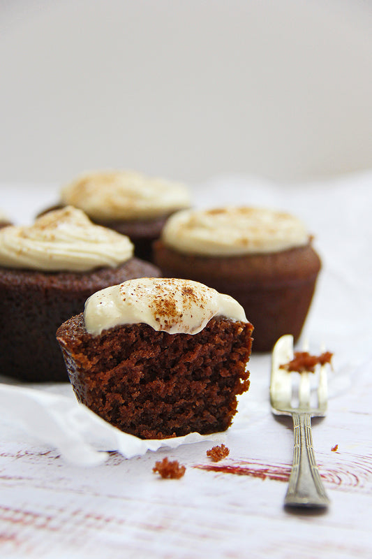Chai Latte Cupcakes with Coconut Icing