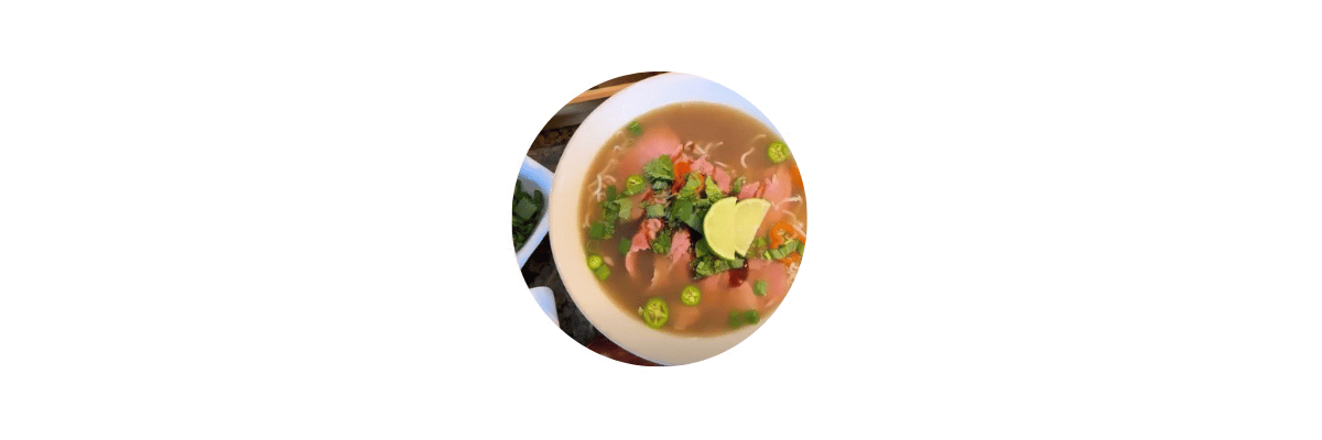 tasty pho noodle soup with Nutra Organics bone broth
