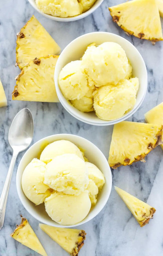 Simple Summer Pina Colada Sorbet