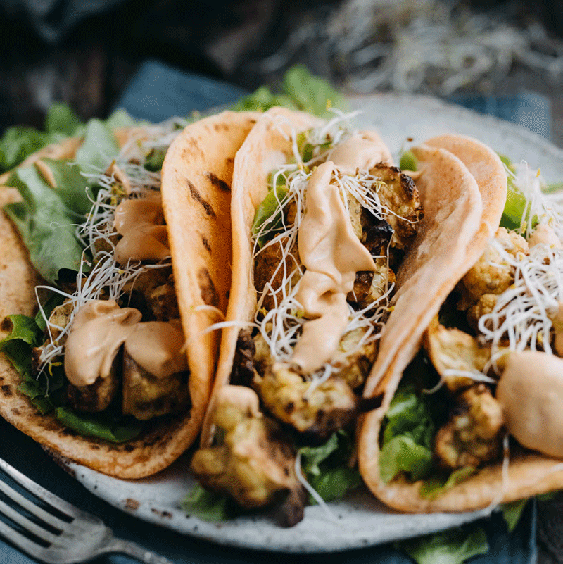 Herb Crusted Cauliflower Tacos
