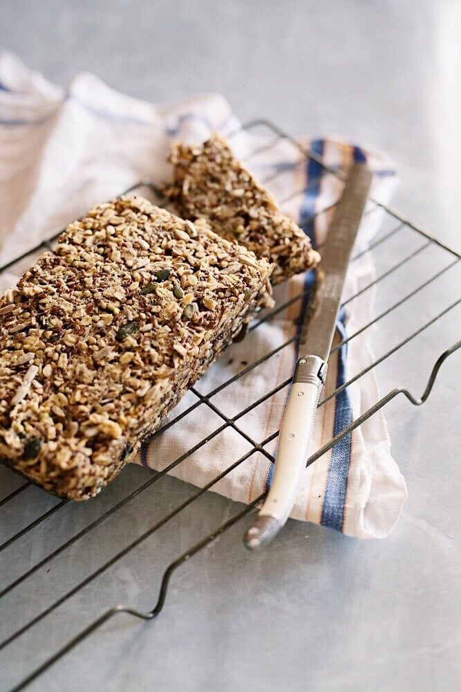 Easy Fermented Seed and Oat Bread
