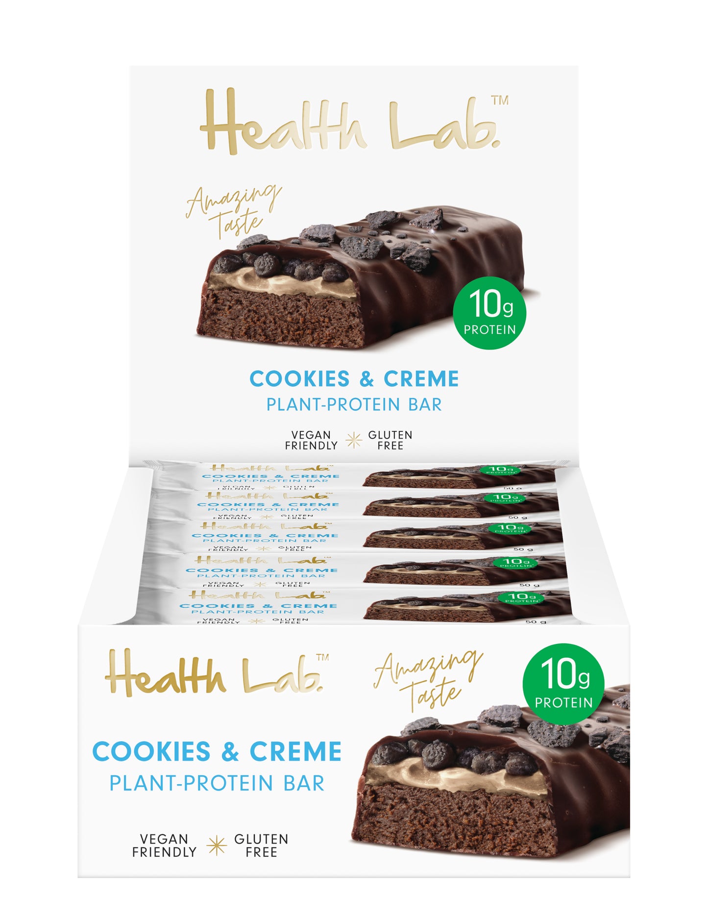 Health Lab Plant Protein Bar Cookies and Creme 50g