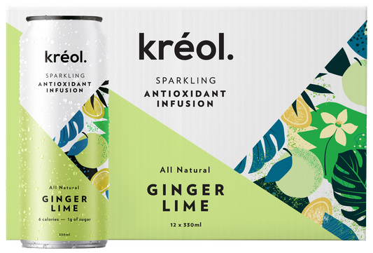 Kreol Sparkling Real Fruit Infusion Ginger Lime 330ml