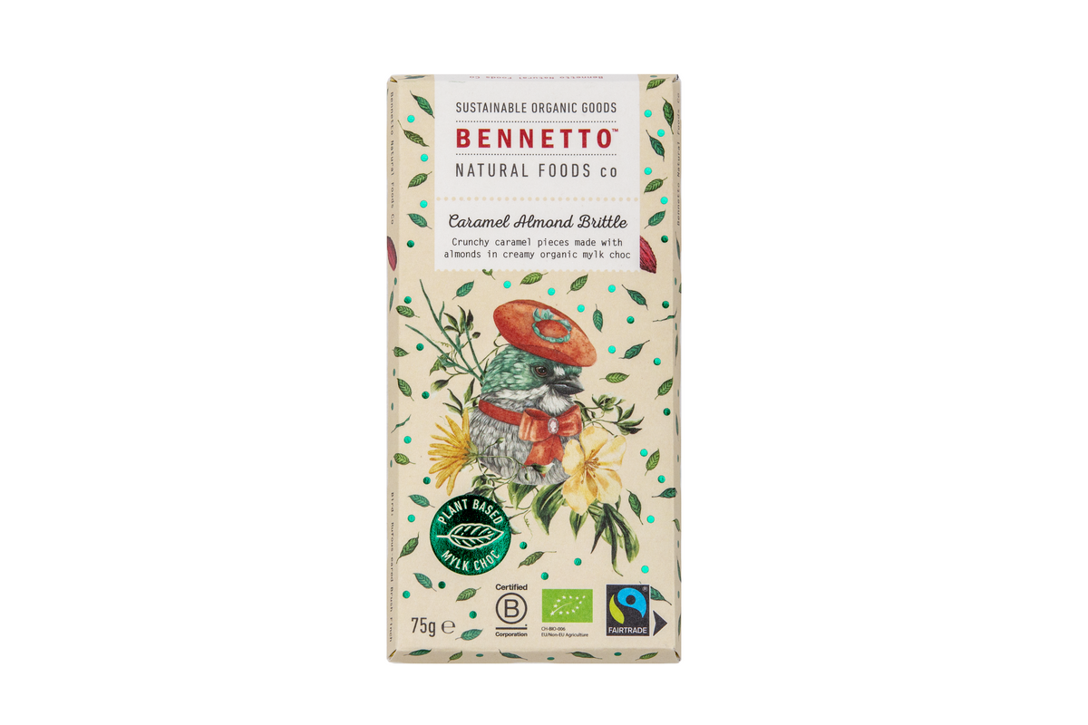 Bennetto Creamy Caramel Almond Brittle 75g