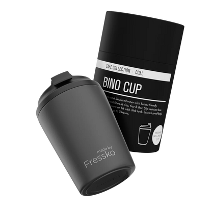 Fressko Bino Reusable Coffee Cup 230ml Coal
