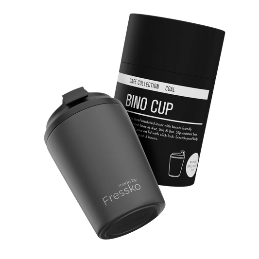 Fressko Bino Reusable Coffee Cup 230ml Coal