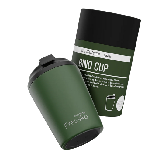 Fressko Bino Reusable Coffee Cup 230ml Khaki