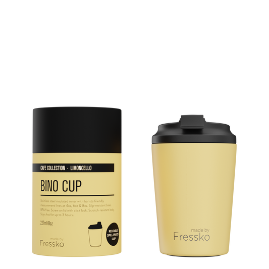 Fressko Bino Reusable Coffee Cup 230ml Limoncello
