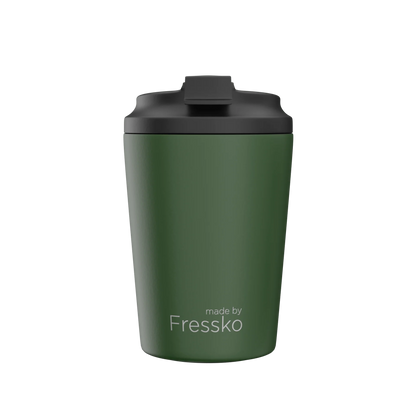 Fressko Bino Reusable Coffee Cup 230mL - Ceramic Lined Khaki