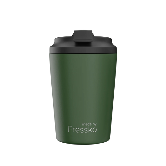 Fressko Bino Reusable Coffee Cup 230mL - Ceramic Lined Khaki