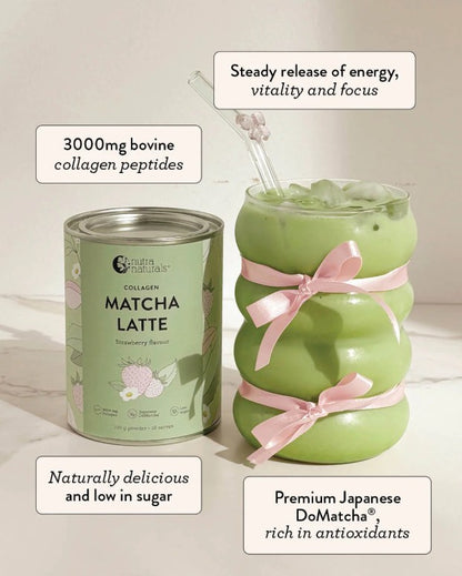 Nutra Collagen Strawberry Matcha Latte 100g