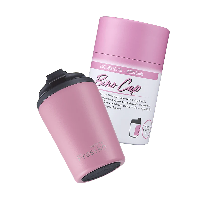 Fressko Bino Reusable Coffee Cup 230ml Bubblegum