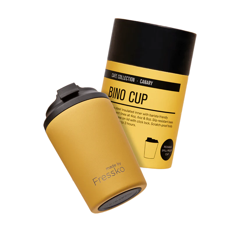 Fressko Bino Reusable Coffee Cup 230ml Canary