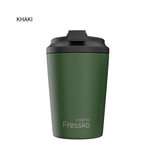 Camino Reusable Coffee Cup 340ml (Large) - Ceramic Lined Khaki