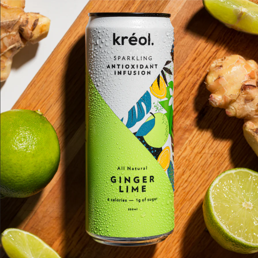 Kreol Sparkling Real Fruit Infusion Ginger Lime 330ml