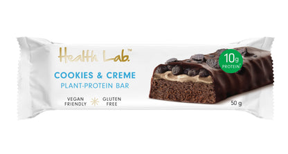 Health Lab Plant Protein Bar Cookies and Creme 50g