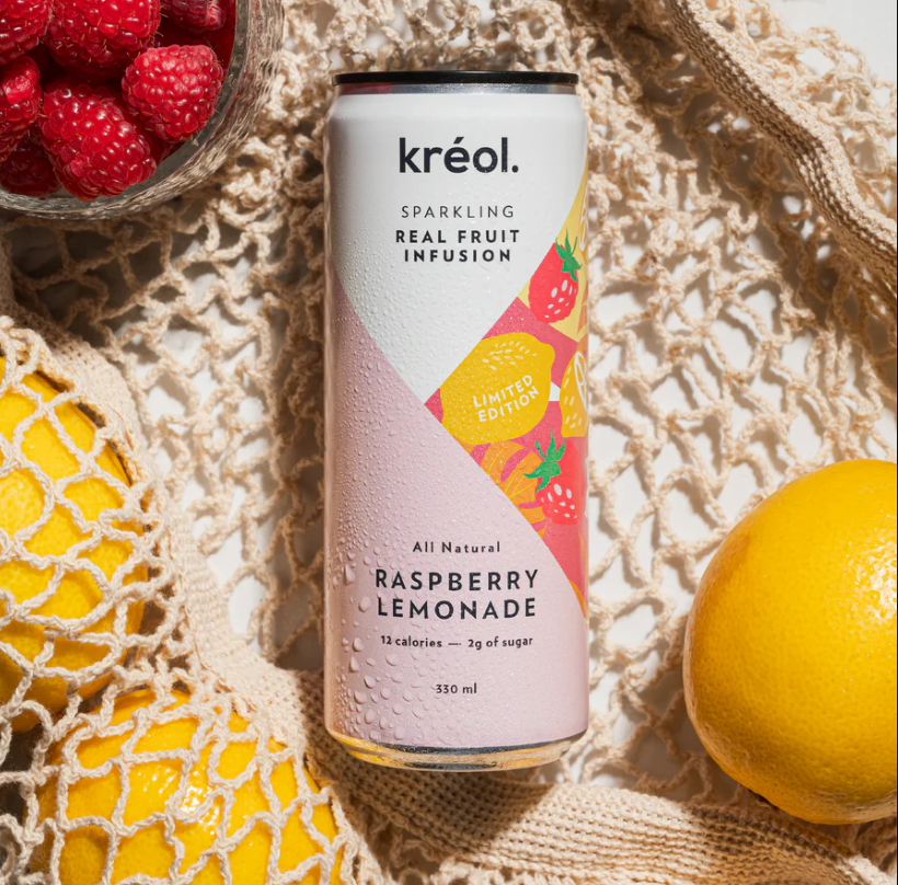 Kreol Sparkling Real Fruit Infusion Raspberry Lemonade 330ml