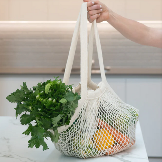 Organic String Carry Bag – Long handle