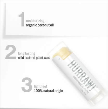 Hurraw! Lip Balm Unscented 4.3g