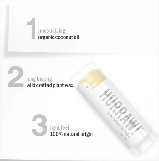 Hurraw! Lip Balm Unscented 4.3g