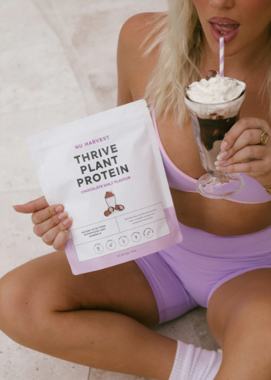 Nu Harvest Thrive Plant Protein Choc Malt 500g