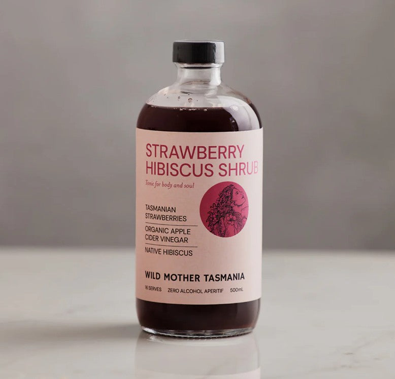 Wild Mother Strawberry Native Hibiscus ACV 500ml