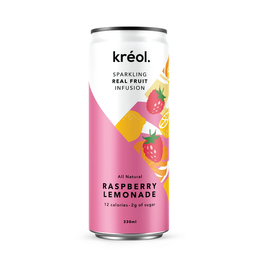 Kreol Sparkling Real Fruit Infusion Raspberry Lemonade 330ml