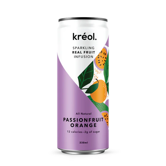 Kreol Sparkling Real Fruit Infusion Passionfruit Orange 330ml