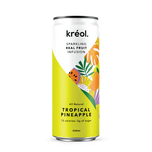 Kreol Sparkling Real Fruit Infusion Tropical Pineapple 330ml