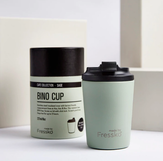 Fressko Bino Reusable Coffee Cup 230ml Sage
