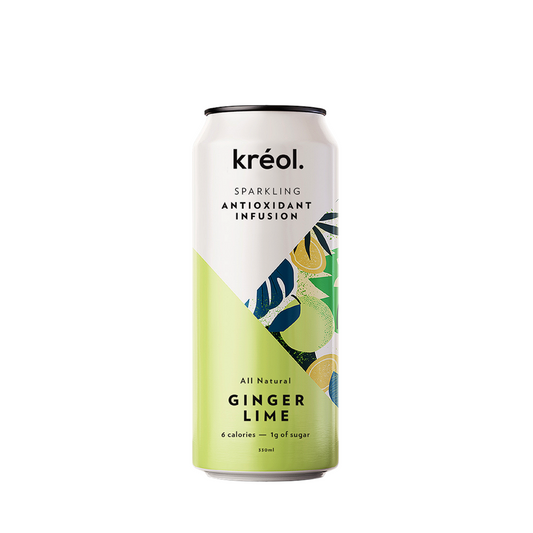 Kreol Sparkling Real Fruit Infusion Ginger Lime 330ml